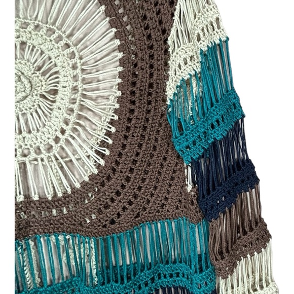 Willow & Clay Crocheted Long Sleeve Open Cardigan With Tie Size S - Picture 6 of 12